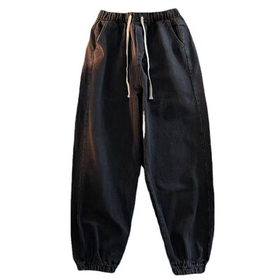 Autumn Vintage Old Staggy Waist Denim Bloomers Mens Loose S