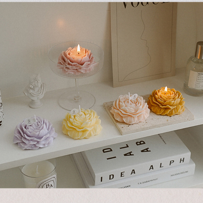 Peony Flower Scented Candles Home Decoration Wedding