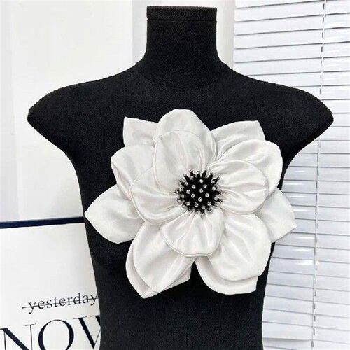 Fashion 25cm Large Stereo Applique Flower Handmade Fabric