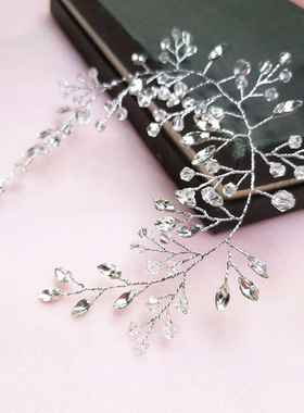Bride Hair Band White Crytal Headband Wedding Bridal Hair Ac