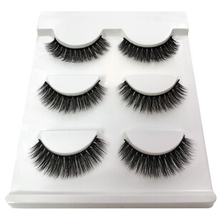 3 Pairs natural false eyelashes thick makeup real 3d mink la
