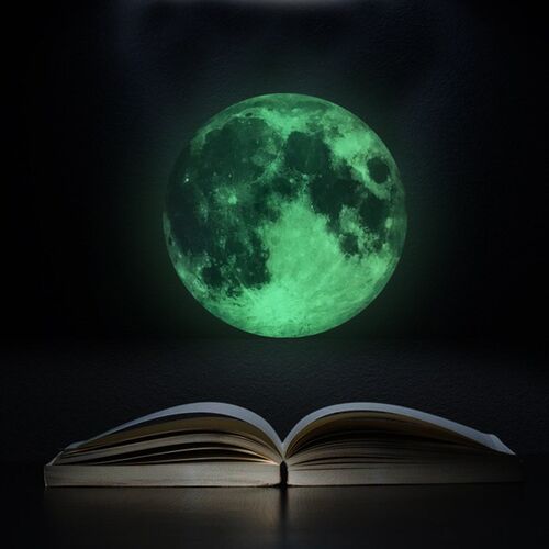 1~5pcs Moon Fluorescent Sticker 8/12/20/30cm Diy 3D Moon Ear