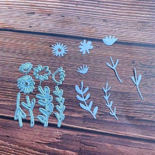 1 Set 3D Flower Wild Grass Metal Cutting Dies Plants