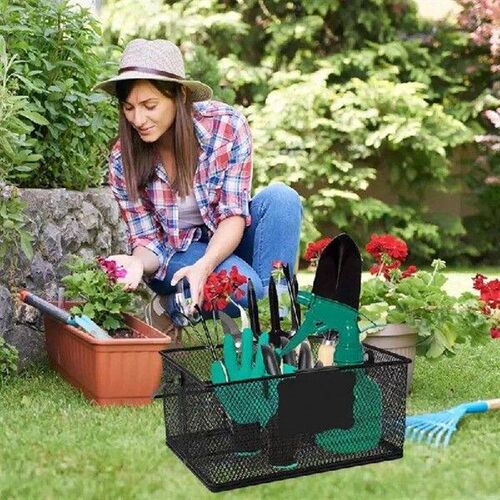 ABKO-Garden Tool Basket Mesh Gardening Kit Organizer Garden