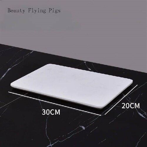Nordic minimalist style marble tray dessert pastry display