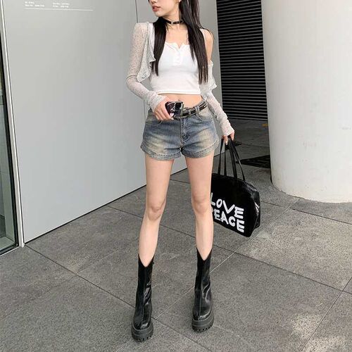 Yushe #summer new style high-waist denim shorts for women, s