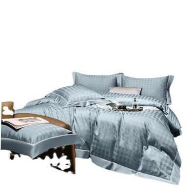 长绒棉提花全棉四件套贡缎 Long staple cotton four piece set