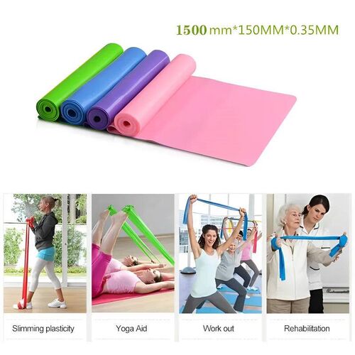 Yoga Pilates Portable Resistance Band Long Training Stretch