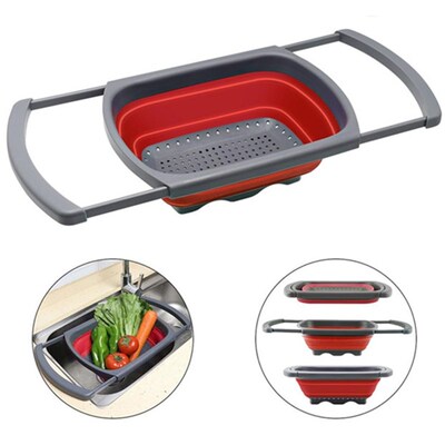 Colander collapsible Colander Strainer Over The Sink Kitchen