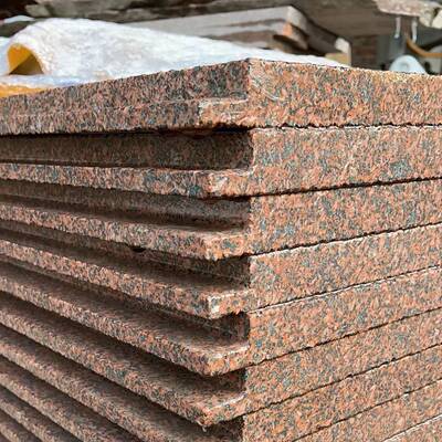 妃红石无品牌/花岗岩高地粱红贵水洗外墙干挂石材大理石材喷砂庭