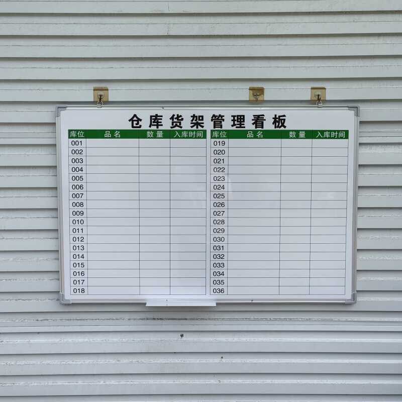 仓库货架物料模具目视化管理看板定制写字板吸磁铝合金硬白板黑板