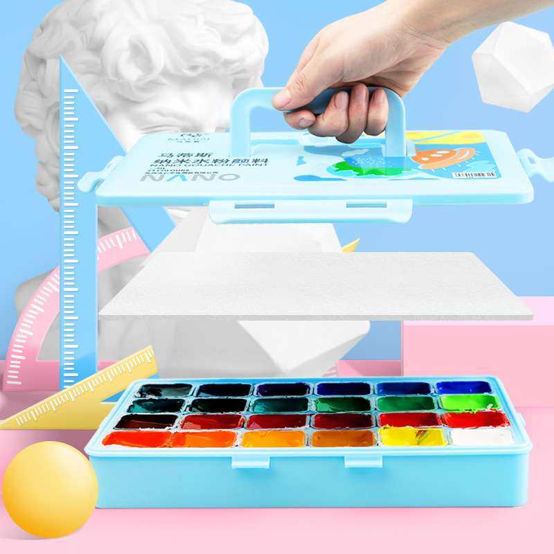 水粉果冻颜料套装儿童绘画水粉画颜料24色学生美术纳米水粉颜料,3C数码配件,其它配件,淘宝优惠券,粉丝福利购,淘宝优惠卷