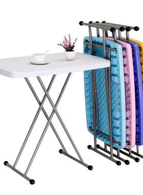 SJ76折叠小桌子简易餐桌便携式可升降写字宿舍长桌学习电脑书桌