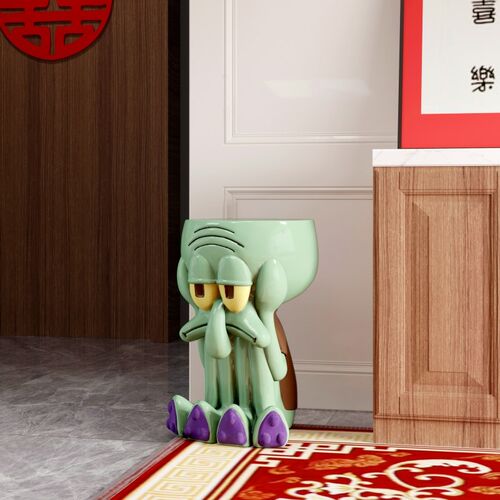 卡通章鱼哥换鞋凳子进门口家用入户设计师玄关可爱创意穿鞋小板凳