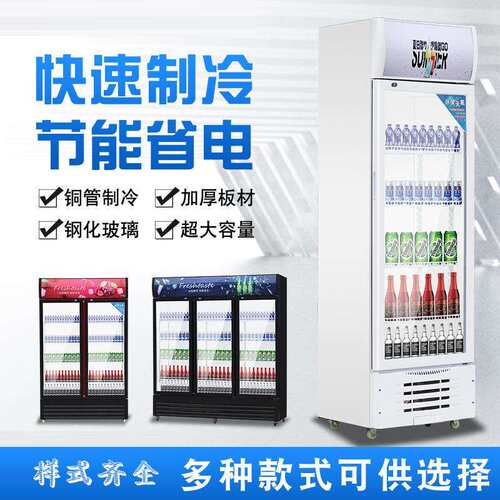 奥华展示柜冷藏柜商用保鲜单门冷饮料柜立式双开门啤酒冰柜冰箱