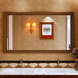 浴室镜卫生间洗面台厕所挂墙式洗手间洗手台免打孔手盆上面的镜子