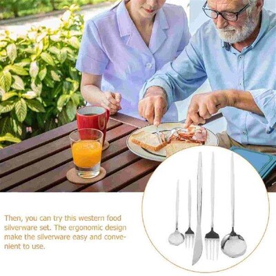 Fork and Spoon 30-piece Box Set Stainless Steel Dinnerware