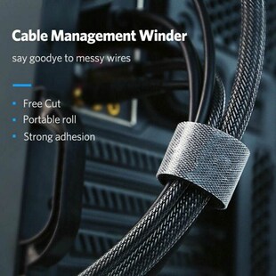 Cable Tie Roll Velcro Wrap Adhesive Strap Self New Fastening