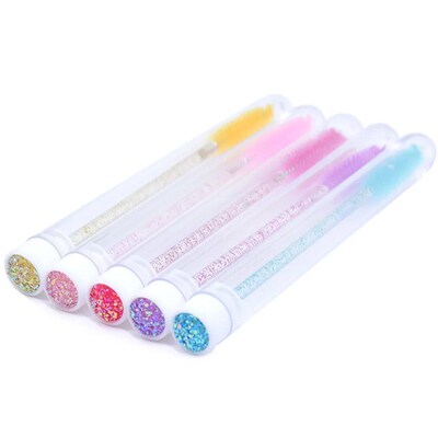 20Pcs Eyelash Brush With 20Pcs Dust-proof Tube Containers Re