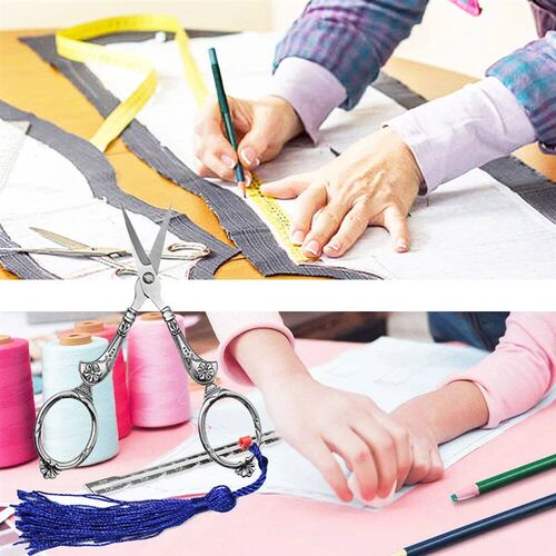 5pcs/set Exquisite Vintage Scissors Set Sewing Scissor Awl T
