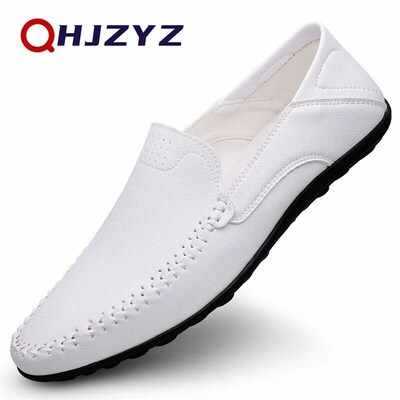 Luxury Leather Men Shoes Casual 2024 Italian Soft Men Loafer