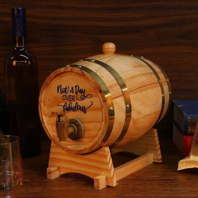 Whiskey Barrel Dispenser Bourbon Barrel 3L Engraved Whiskey