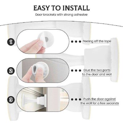 3Pcs Silicone Door Stopper Self Adhesive Door Stop Bumper