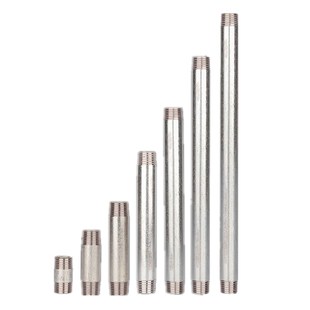 自来水管分分一寸外丝对加厚镀锌管连接件螺纹加长铁钢管加工