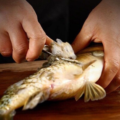 Fast Shrimp Peeler Stainless Steel 6 In 1 Fish Knife Double-