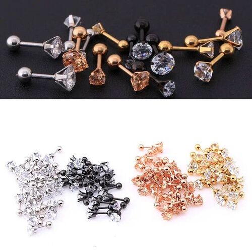 1pc/lot Size 3/4/5/6mm 4 Colors Punk Medical Stainless Titan