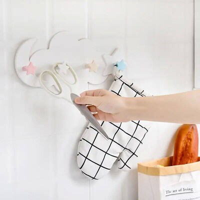 Cloud Cartoon Viscose Hook Wall Hanging Door Dehind The Clot