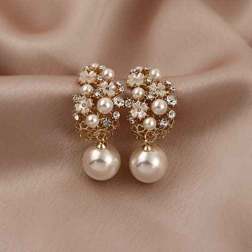 2023 New Arrival Simulated-pearl Vintage Geometric Simple Mi