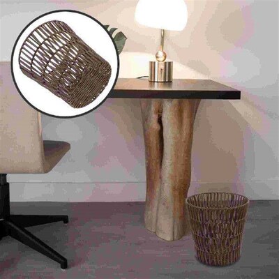 Woven Wastebasket Panier Baskets Versatile Trash Fruit