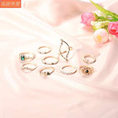 wish European Fashion Ring Set Creativity personality woman