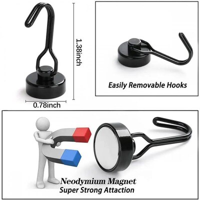 Strong Magnetic Hooks Multi-Purpose Storage Hooks Home Kitch
