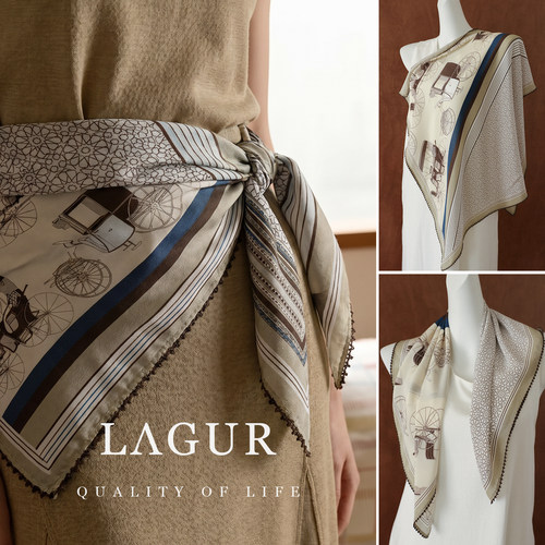 Lagur蕾丝大方巾丝巾女夏季头巾
