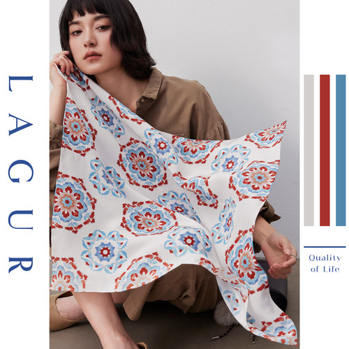 Lagur高档礼盒装系脖丝巾高级感