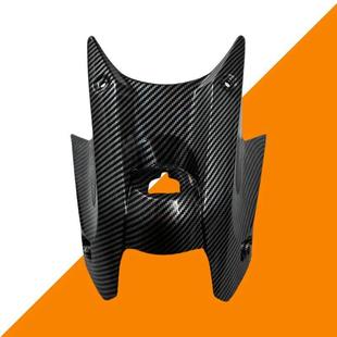 适用川崎ninja650改装钥匙盖护板 水转印碳纤维油箱上盖 17-22年