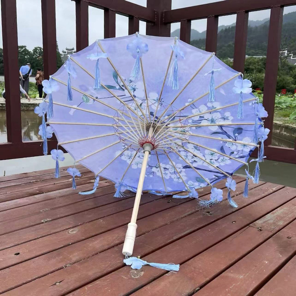 古风花瓣流苏伞汉服拍照道具伞演出舞蹈走秀伞油纸伞手工梨花香伞,家居饰品,工艺伞,淘宝优惠券,粉丝福利购,淘宝优惠卷