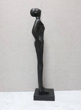 式创意简约0475仰摆头人物雕塑件欧客厅卧室玄关酒店办公室家居饰