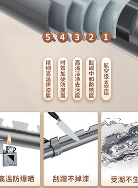 侧装晾衣架墙衣上固1定式折叠壁家挂阳台晒架侧侧面晾衣杆吊杆边