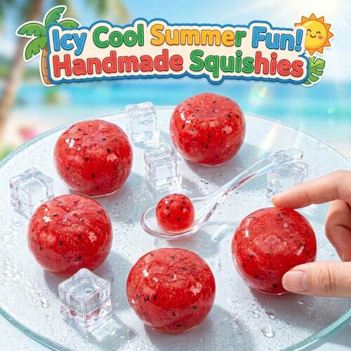 Handmade Watermelon Slushy Squishy Toy Soft Slow Rebound