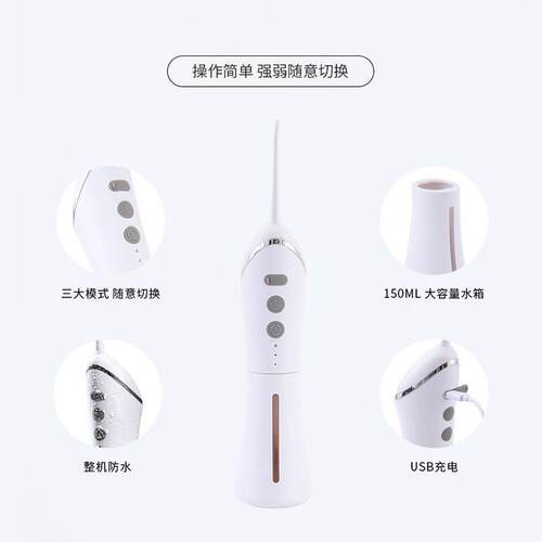Electric dental irrigator for cleaning teeth and oral cavity