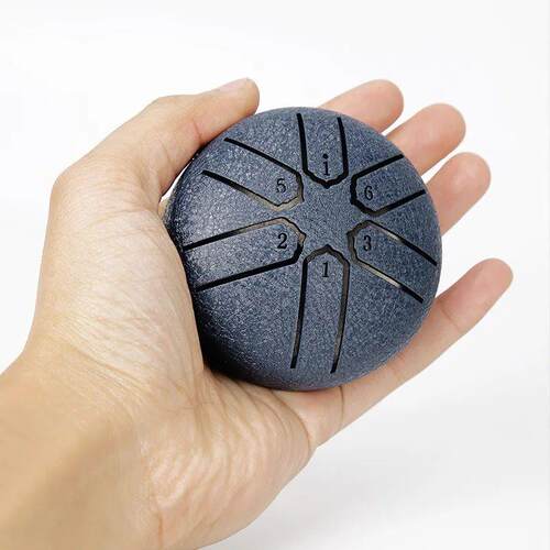 Mini 3 Inch 6 Tone Steel Tongue Drum Mini Hand Pan Drums Dru