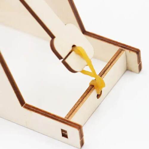 Wooden Catapult Model Kit DIY buchet Educational Science Ass