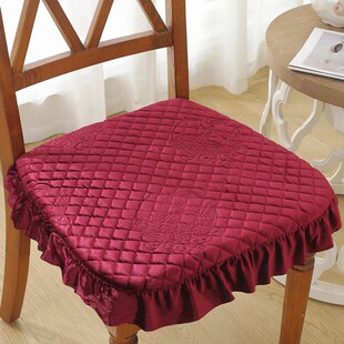 欧式椅子垫防滑毛绒坐垫加厚马蹄形餐椅垫可拆洗办公室韩国绒座垫