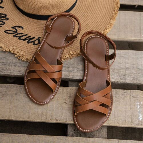 Shoes for Women 2025 Summer New Women Flat Sandals Bottom