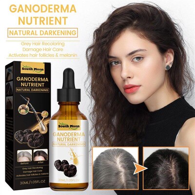 Black Ganoderma lucidum white to black black hair solution