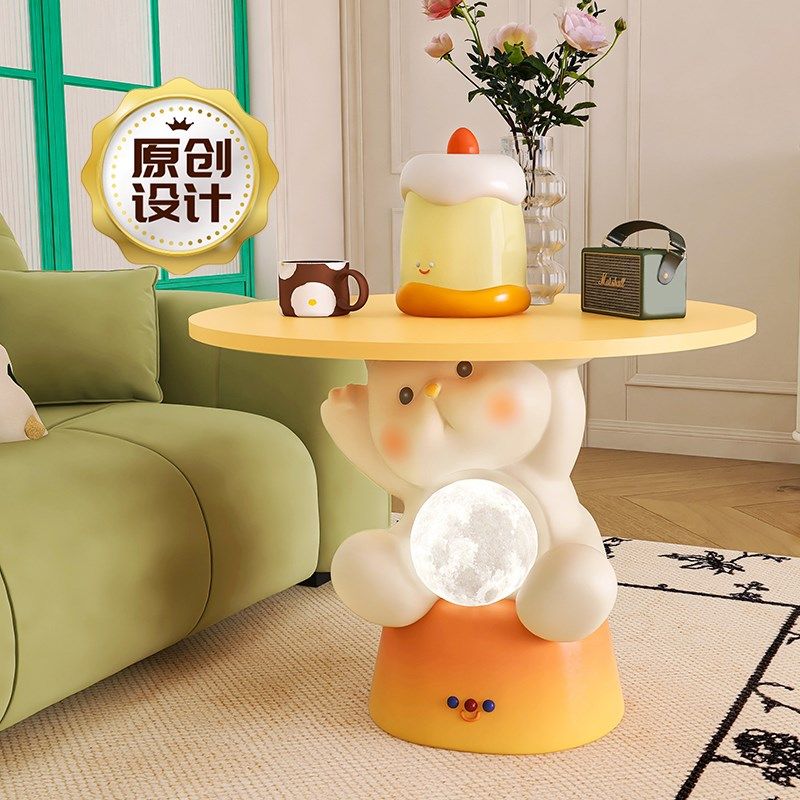 奶油风卡通创意猫咪边几茶几客厅沙发旁侧边角几202新款桌子摆件,住宅家具,角几/边几,淘宝优惠券,粉丝福利购,淘宝优惠卷