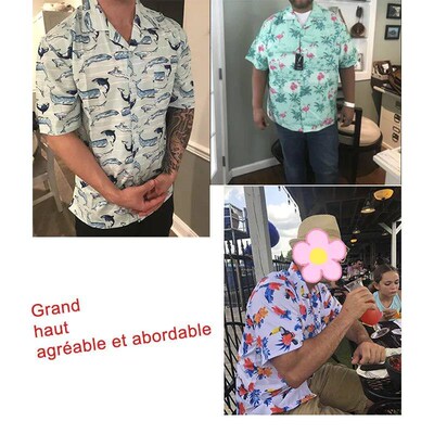 Festive Carnival Short Sleeve Hawaiian Shirt Men Summer Mens